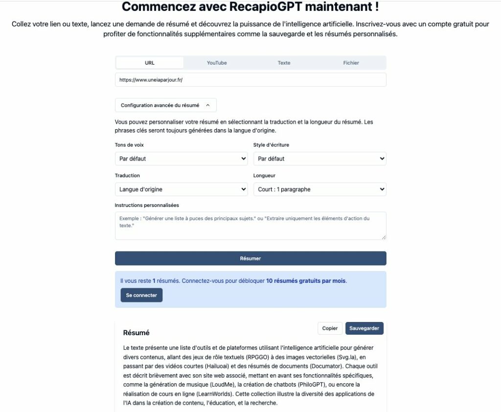 RecapioGPT