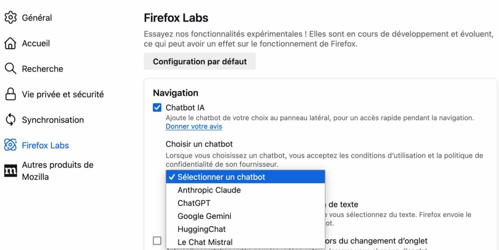Chatbot IA de Firefox / image 1