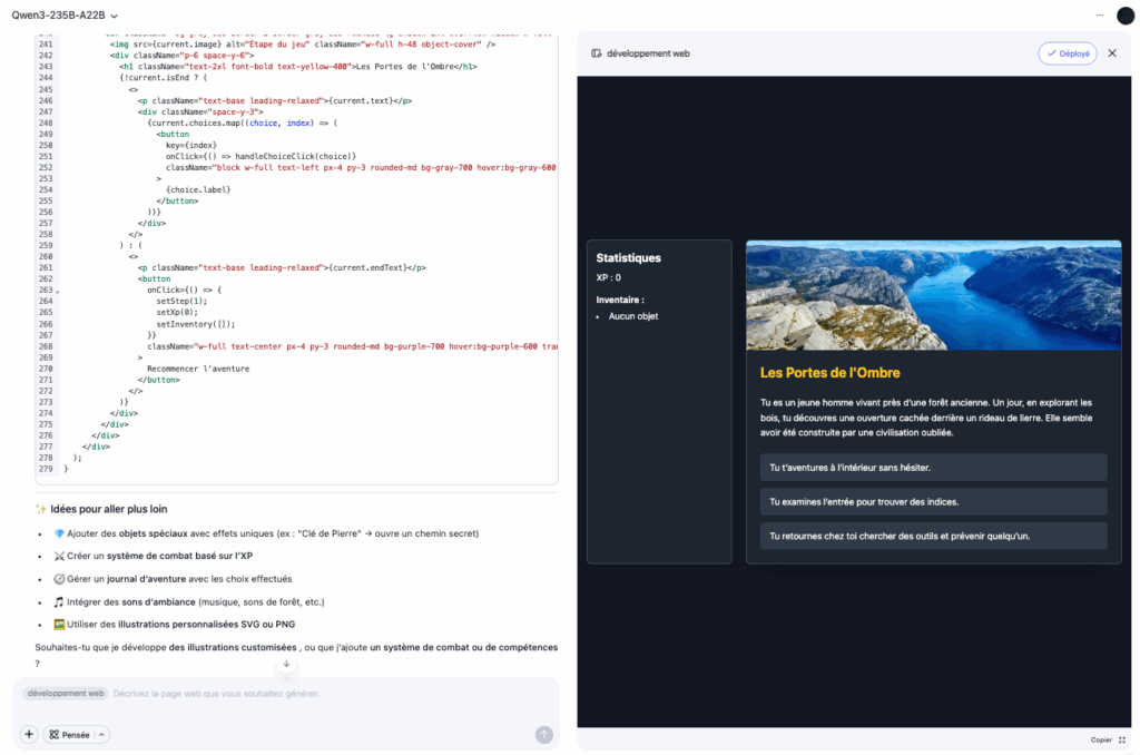 Qwen webdev / capture 1