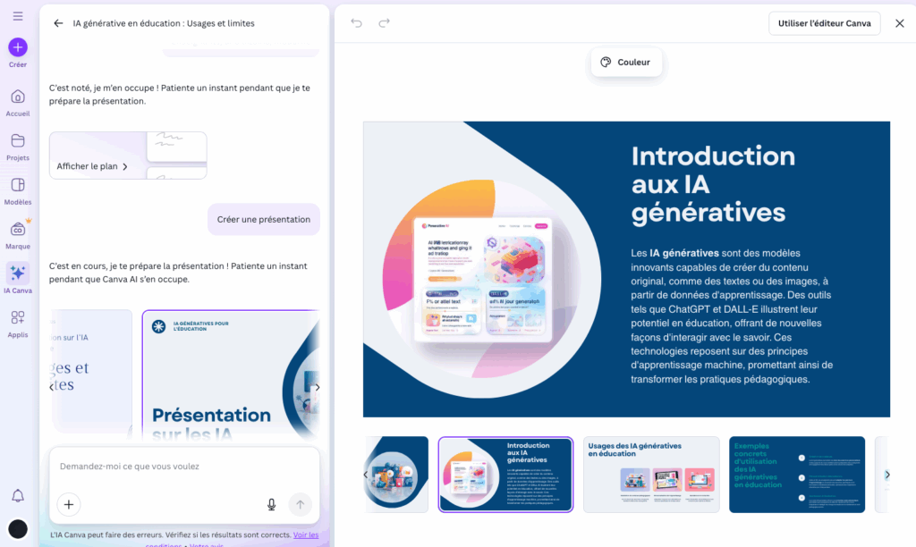 IA de Canva / capture 1