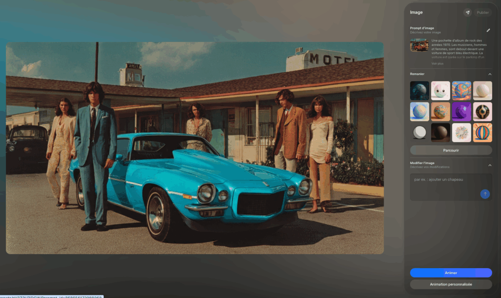 Meta AI en ligne / capture 1