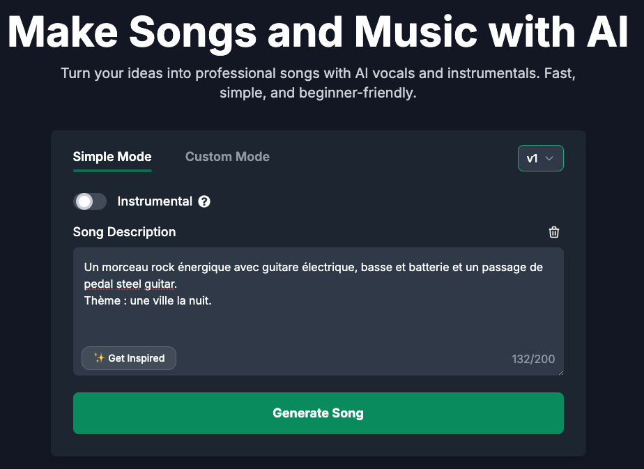 Make song / capture 1
