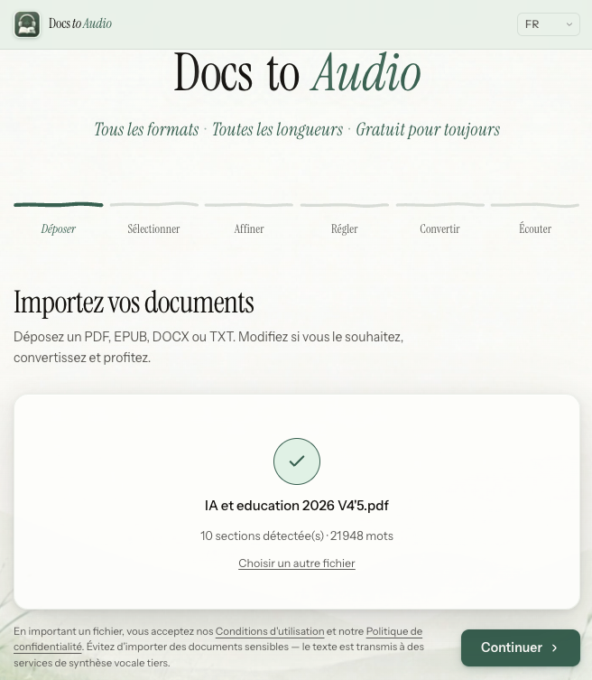 DocsToAudio / capture 1