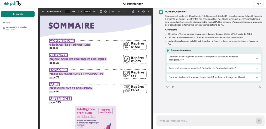 PDFFly PDF summarizer / capture 1