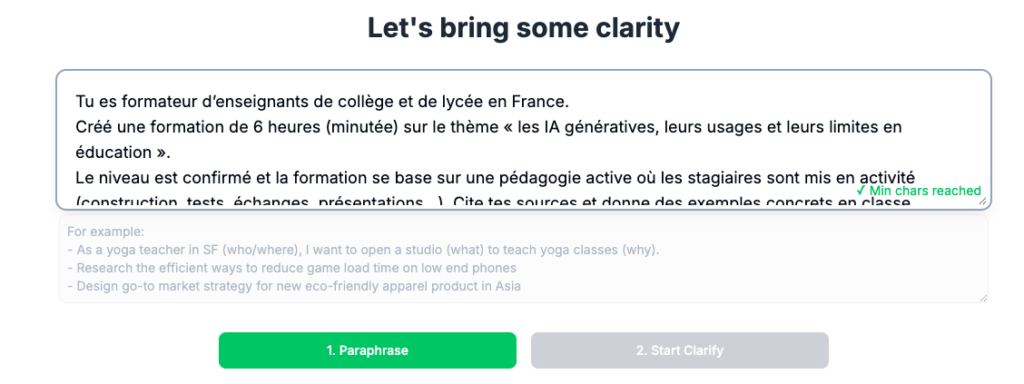 Clarify AI / capture 1