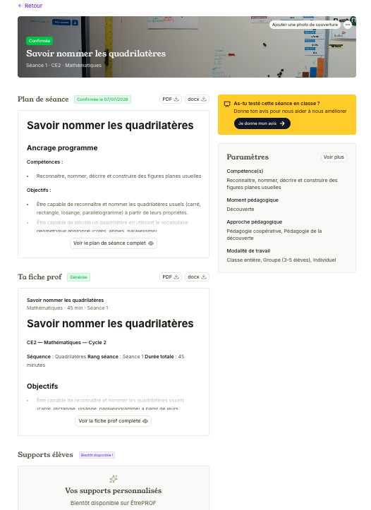Assistant IA ÊtrePROF / capture 1