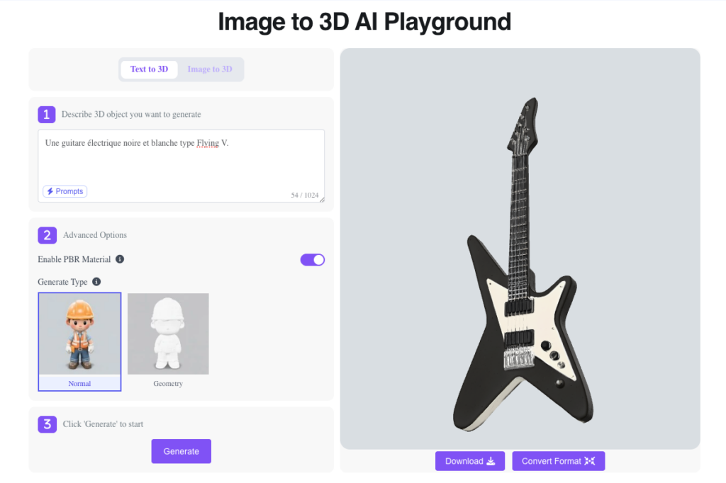 Image to 3D AI / capture 1