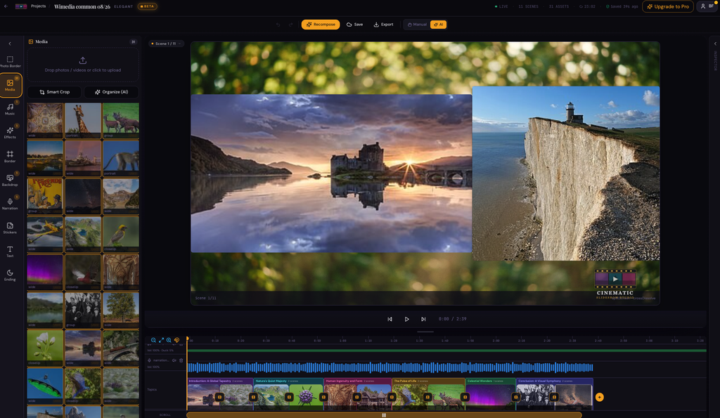 Cinematic Slideshow Studio / capture 1