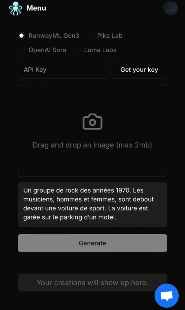 AI video API / image 1